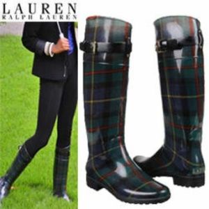 Lauren Ralph Lauren RossalynII Tall Plaid Rain Boots